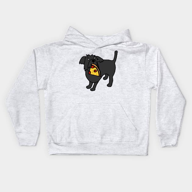 Animals like Cute Dog and Pizza Slice Kids Hoodie by ellenhenryart